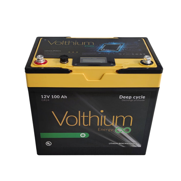 12V 100Ah battery with LCD screen