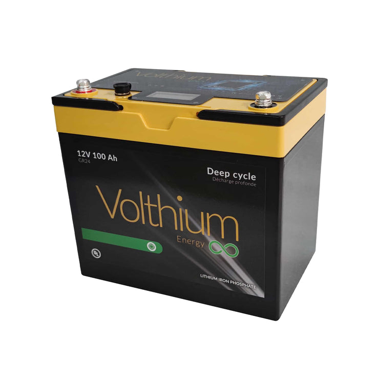 12V 100Ah battery with LCD screen