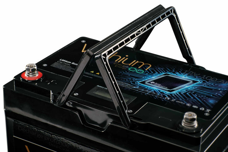 12V 100Ah battery with LCD screen