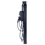Double pedestal with retractable cables