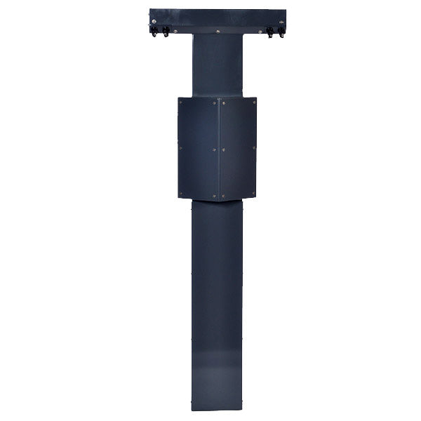 Double pedestal with retractable cables