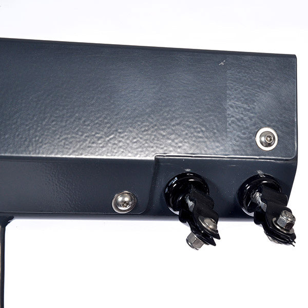 Double pedestal with retractable cables